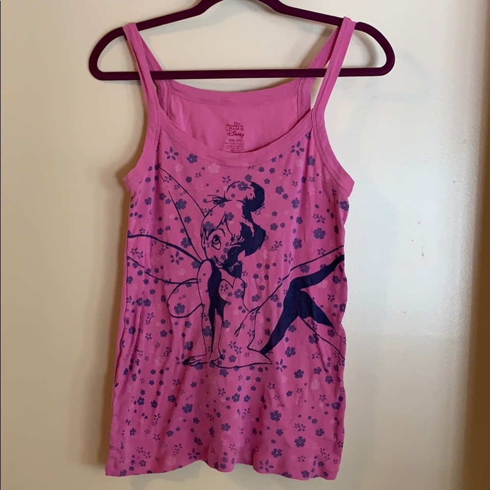 Pink Floral Tinkerbell Tank